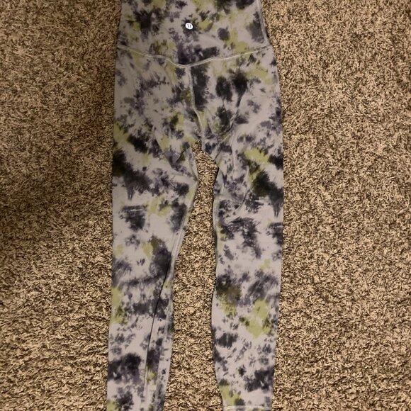 Lululemon Align High-Rise Crop 21" Radial Tie Dye Mauve Grey Multi Size 2 - Picture 2 of 3
